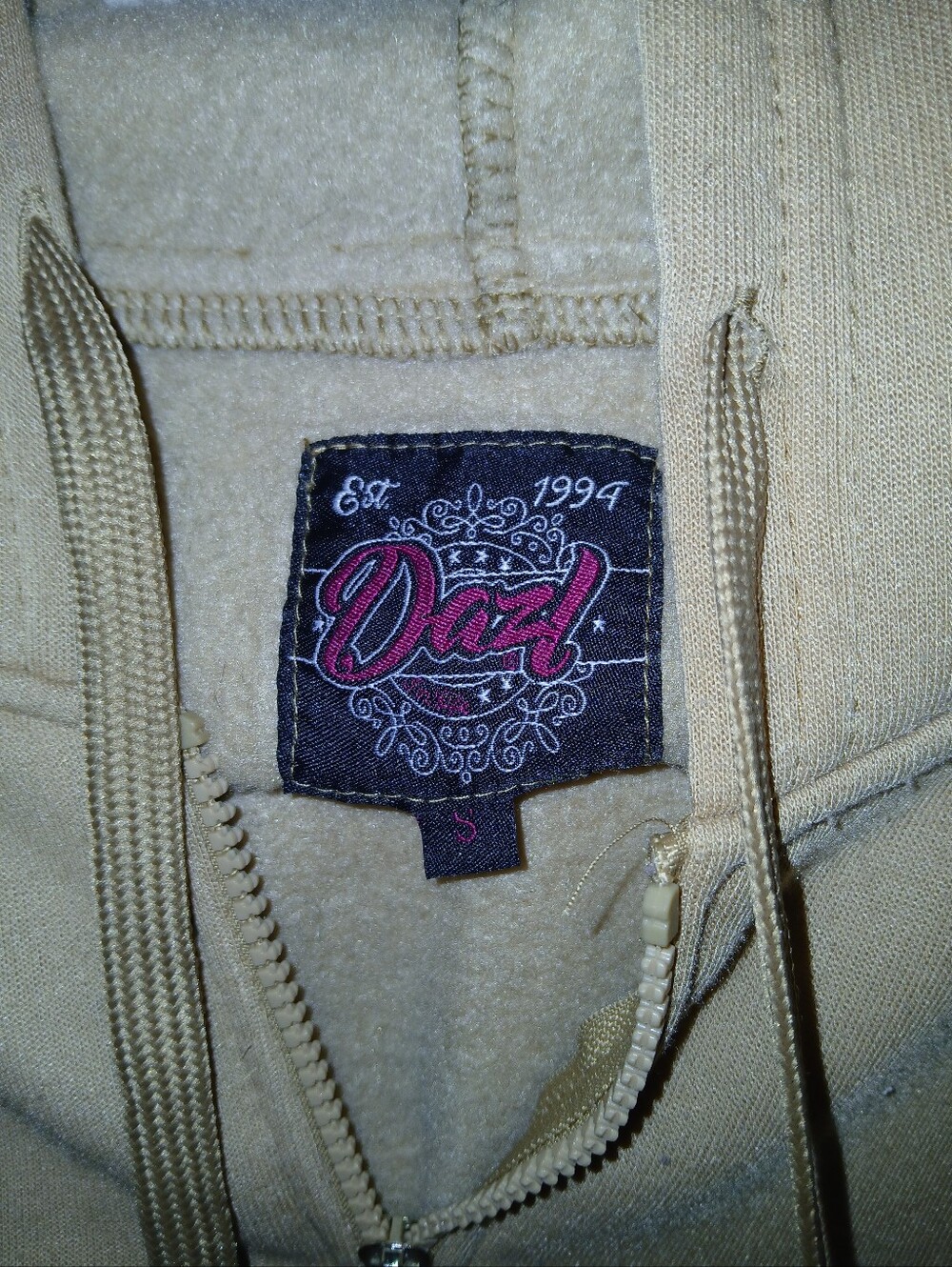 Wemans Zip Hoodie - Tan - Picture 3 of 3